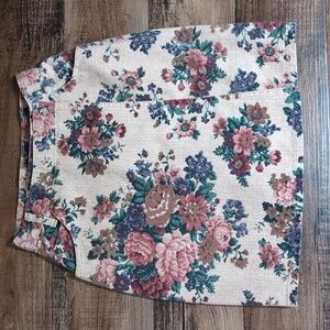 Vintage PASTA Floral Wrap Skirt With Pockets Size 4 Made In The USA